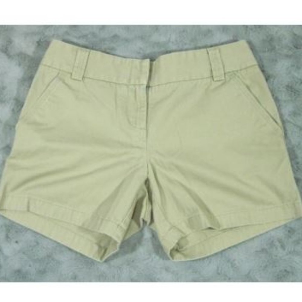 J Crew City Fit Shorts Beige size 4 Cotton